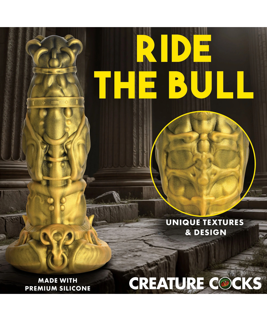 Creature Cocks King Minotaur antgamtinis silikoninis dildo