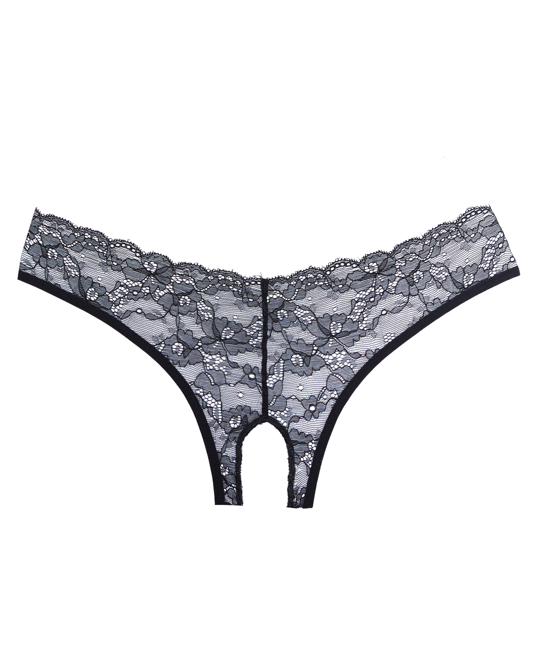 Allure Lingerie Crush black lace crotchless thong