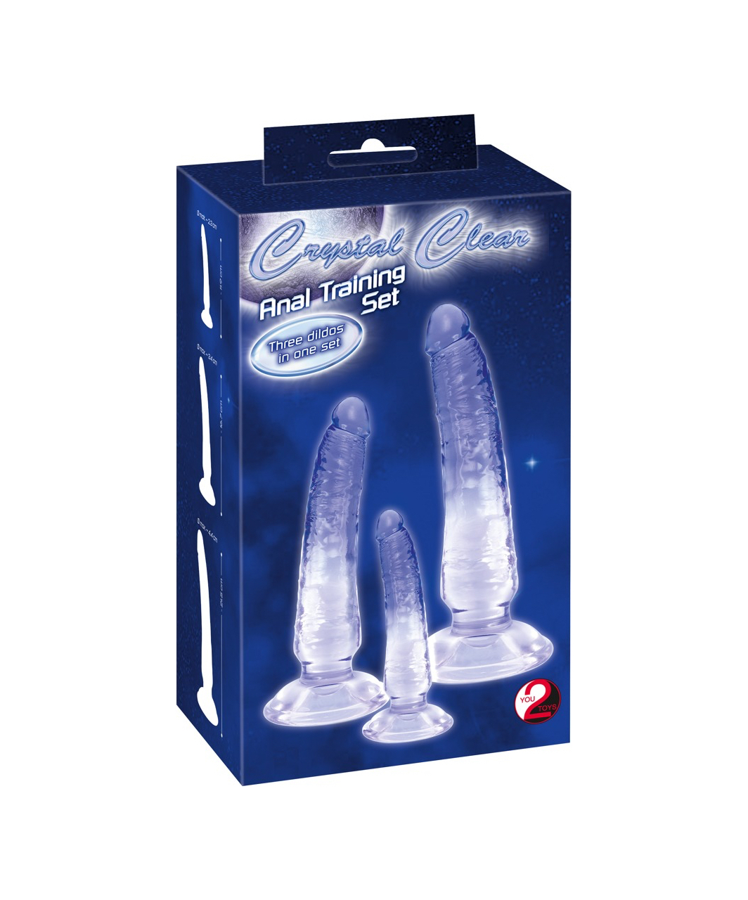 Crystal Clear Anal Training Cocky dildod komplekt