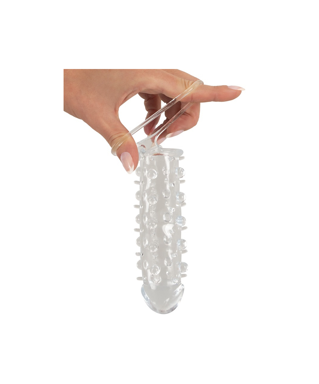 Crystal Skin penis sleeve with testicle ring
