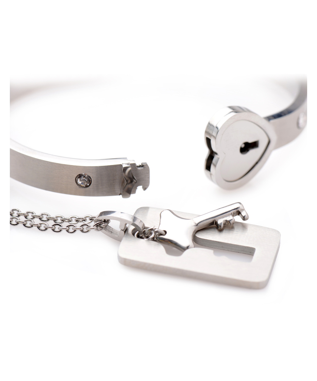 Master Series Cuffed Locking Bracelet and Key Necklace