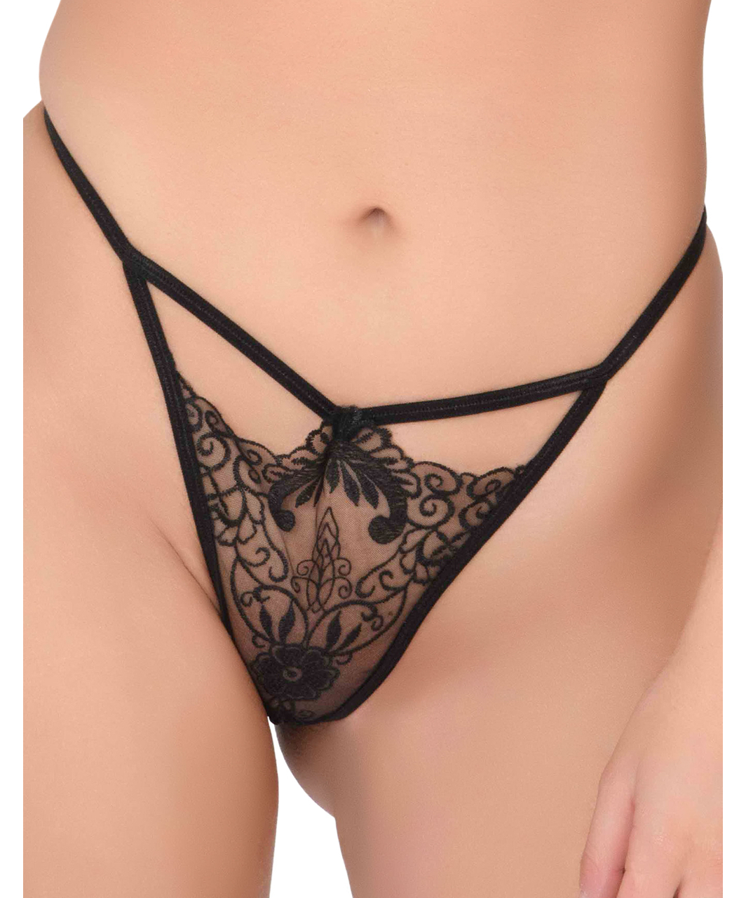 Daring Intimates black embroidered string