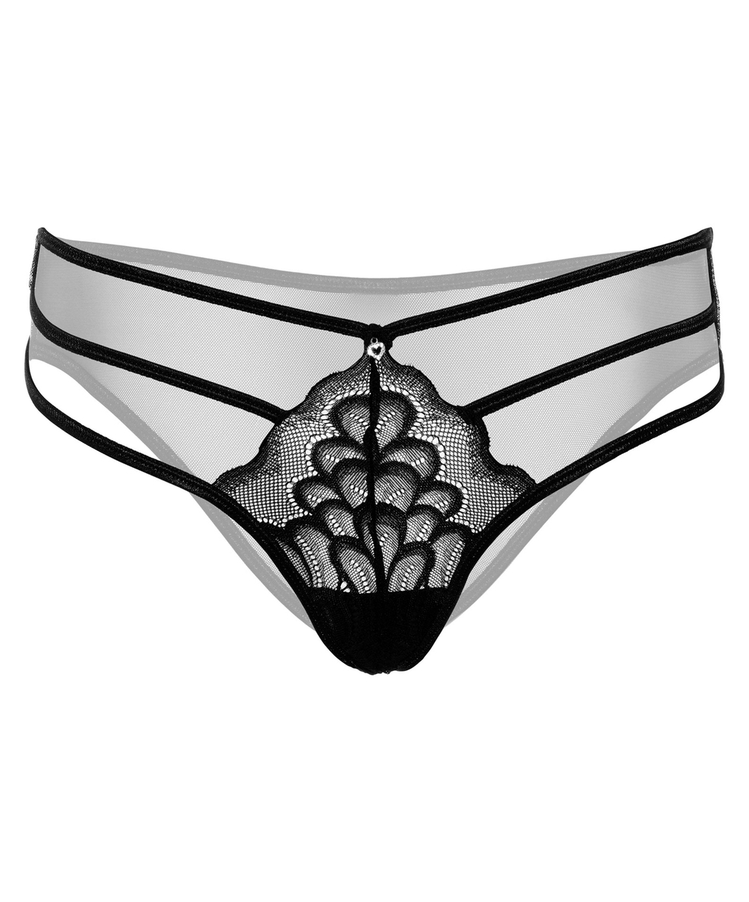 Daring Intimates mustast pitsist ja läbipaistvast tüllist tangad