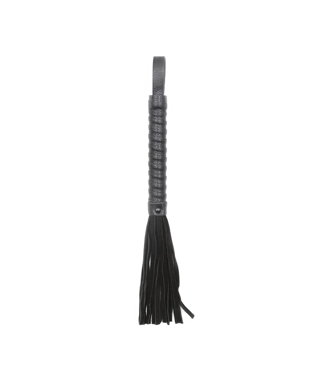 Darkness black faux suede flogger