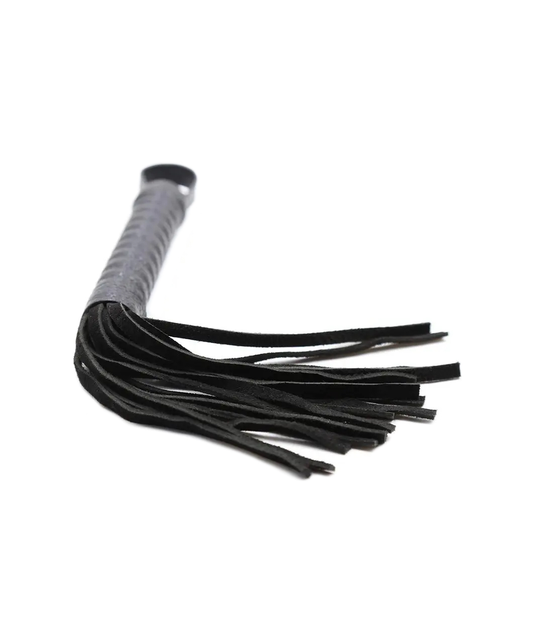 Darkness black faux suede flogger