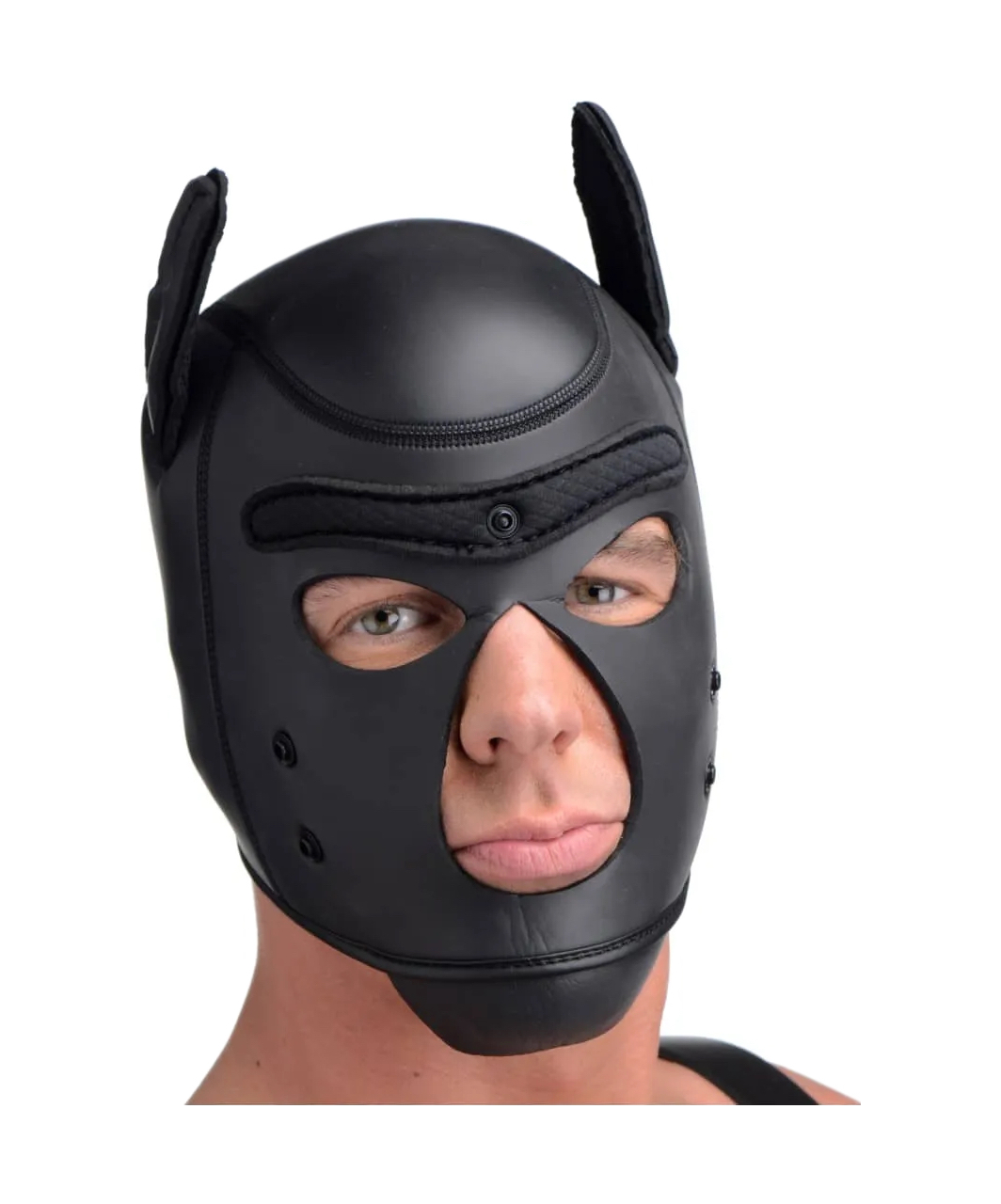 Darkness black neoprene puppy hood