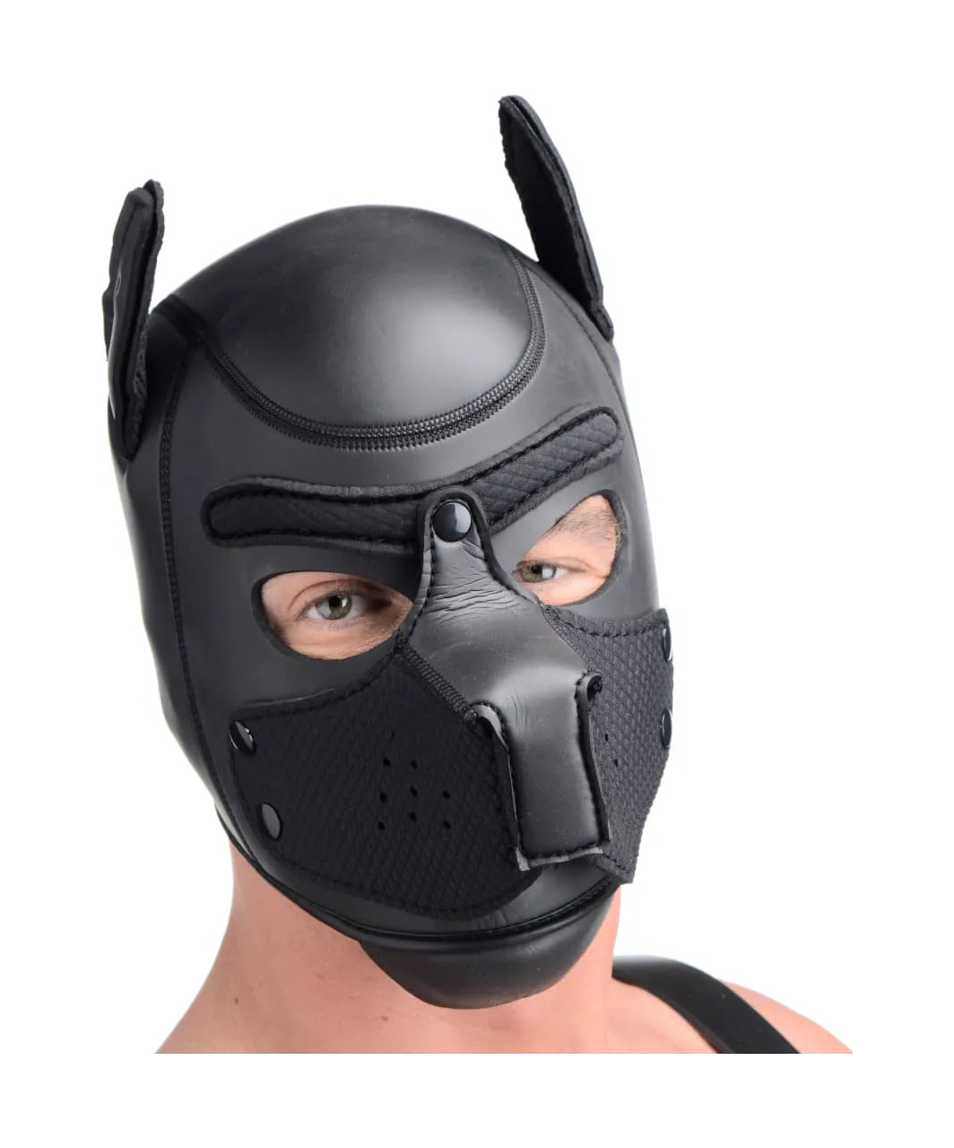 Darkness black neoprene puppy hood