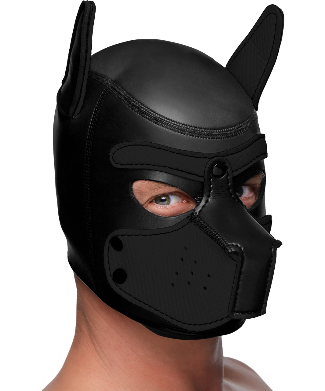 Darkness black neoprene puppy hood