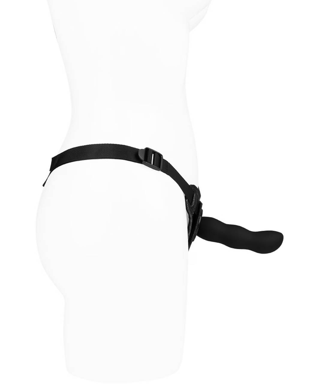 Darkness Wavy silicone strap-on