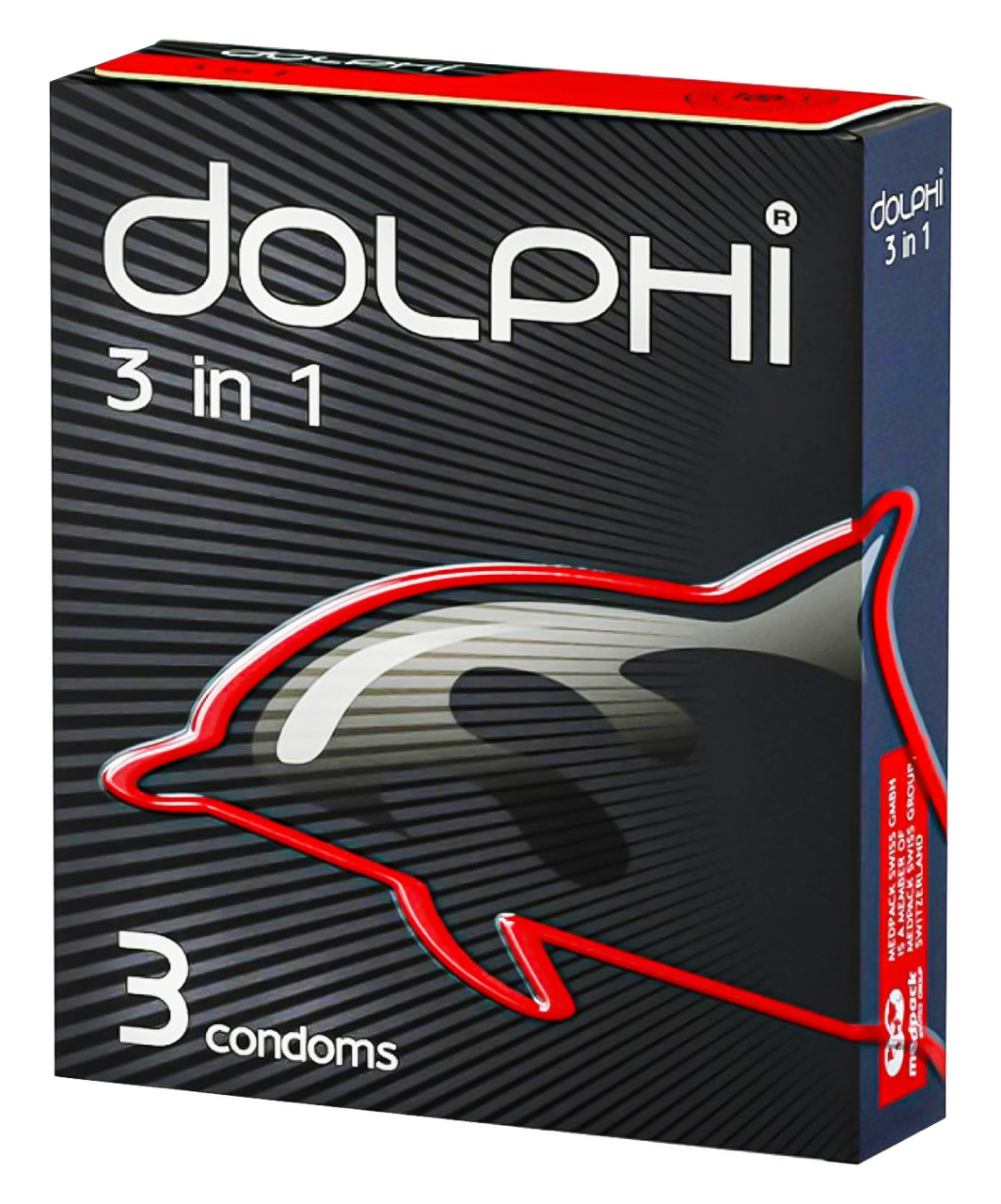 Dolphi 3 in 1 prezervatyvai (3 vnt.)