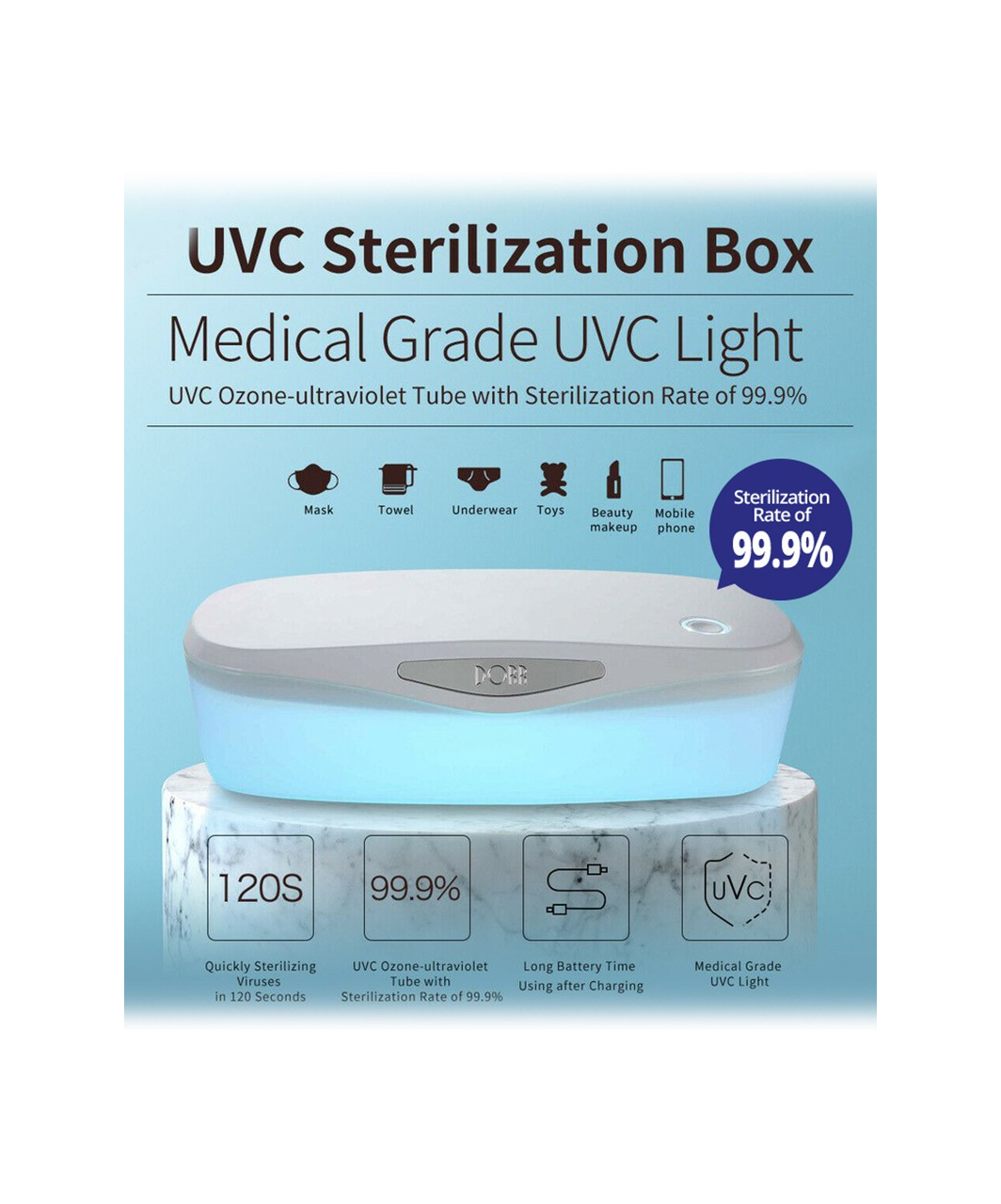 DORR sterilizācijas tvertne ar UV starojumu
