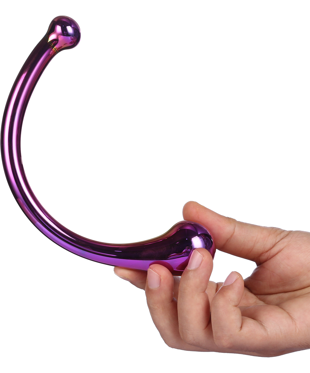 Dreamtoys Glamour Glass Curved Wand klaasist dildo