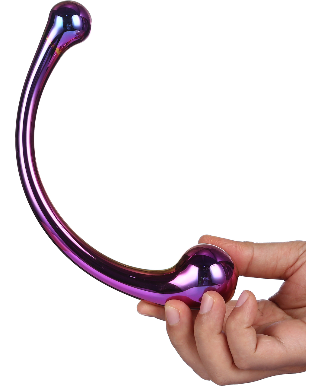 Dreamtoys Glamour Glass Curved Wand Big klaasist dildo