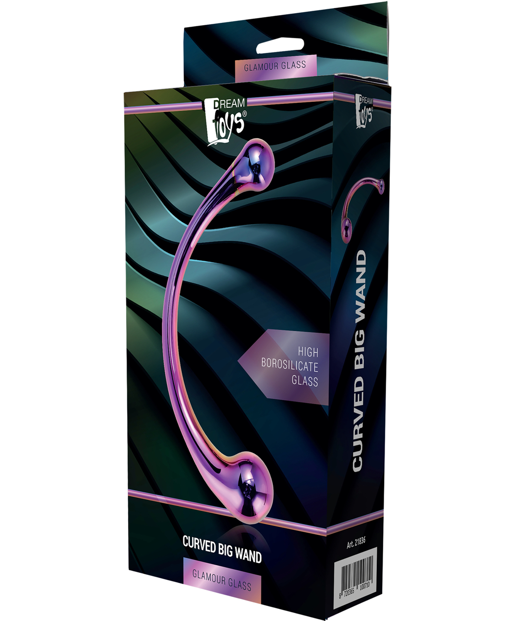 Dreamtoys Glamour Glass Curved Wand Big klaasist dildo