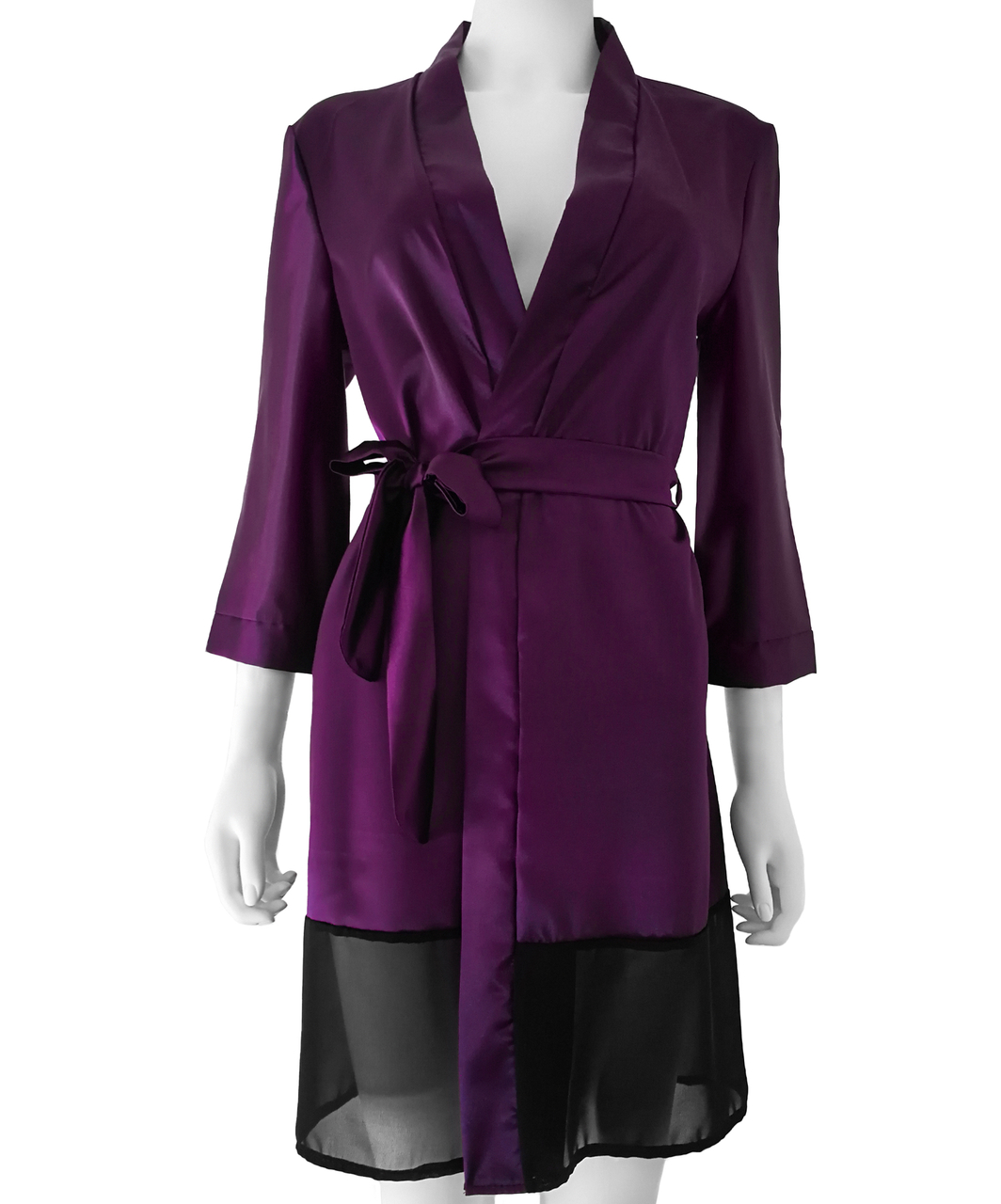 SexyStyle purple robe with black hemline