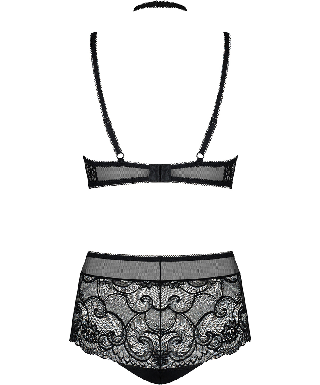 Obsessive Elizenes black lace lingerie set