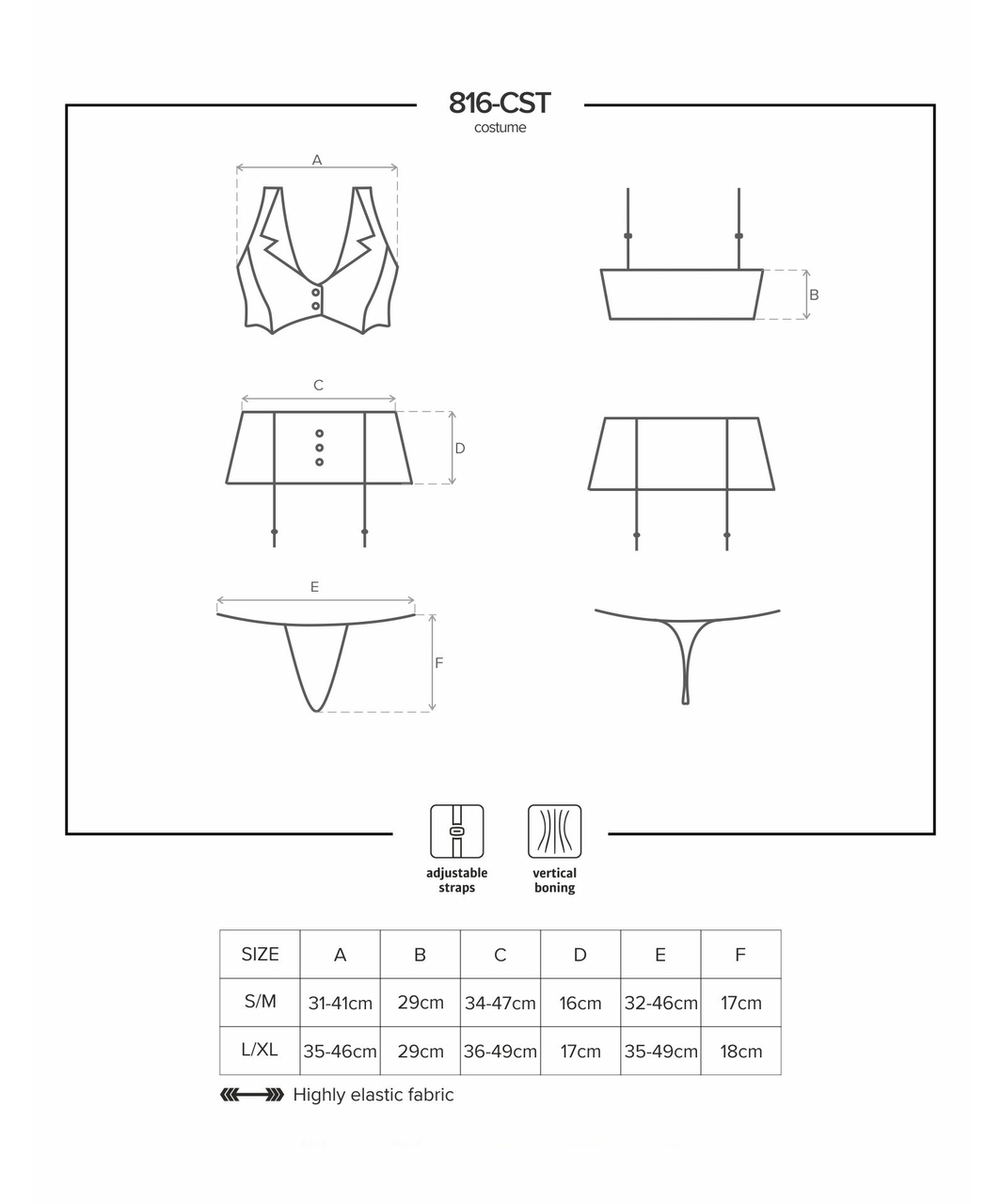 Obsessive stewardess erotic set