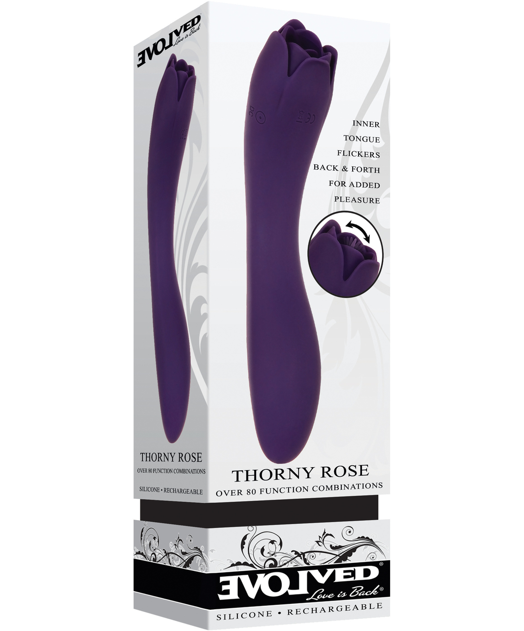 Evolved Thorny Rose Flicking Dual vibraator
