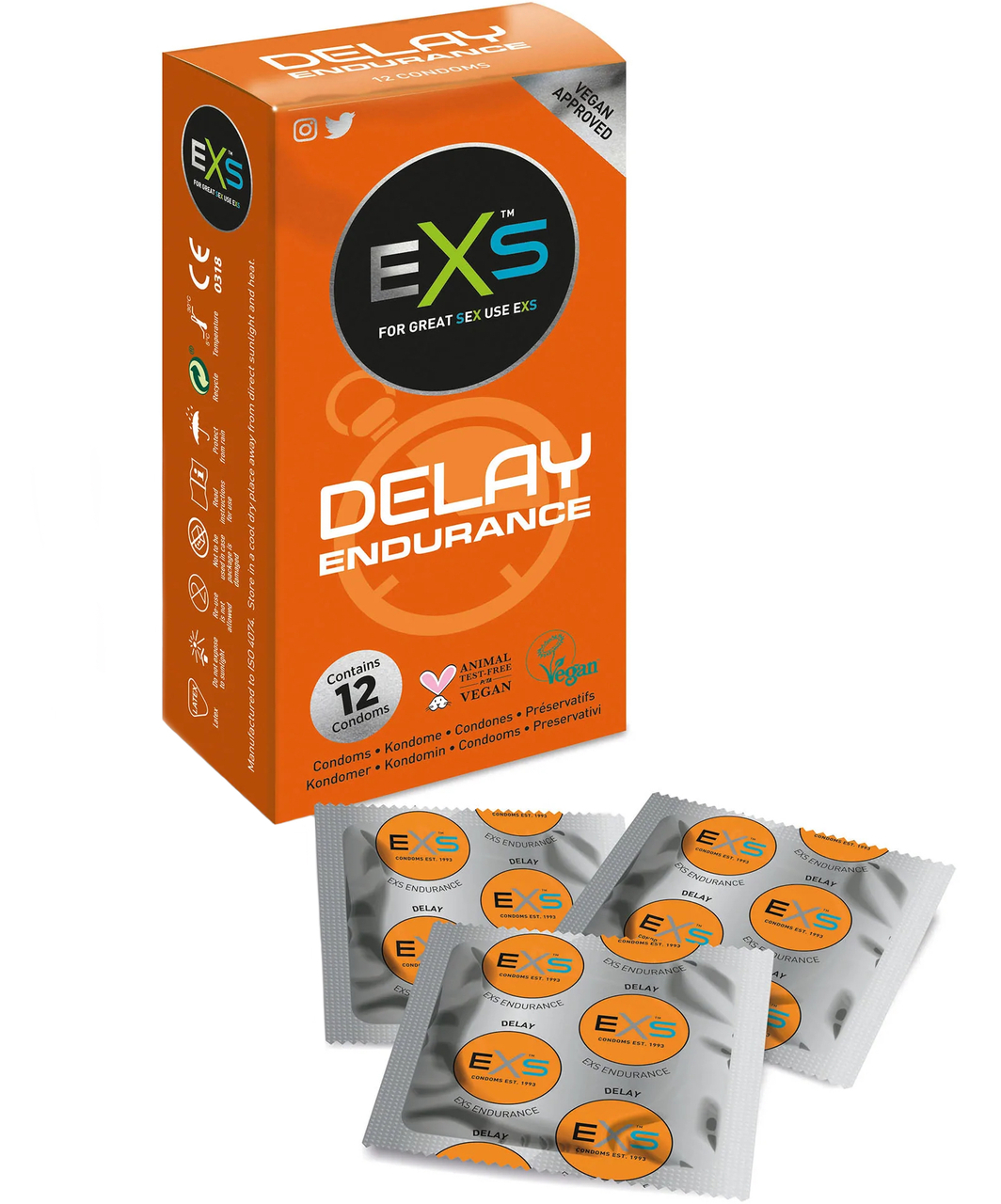 EXS Delay Endurance prezervatyvai (12 vnt.)