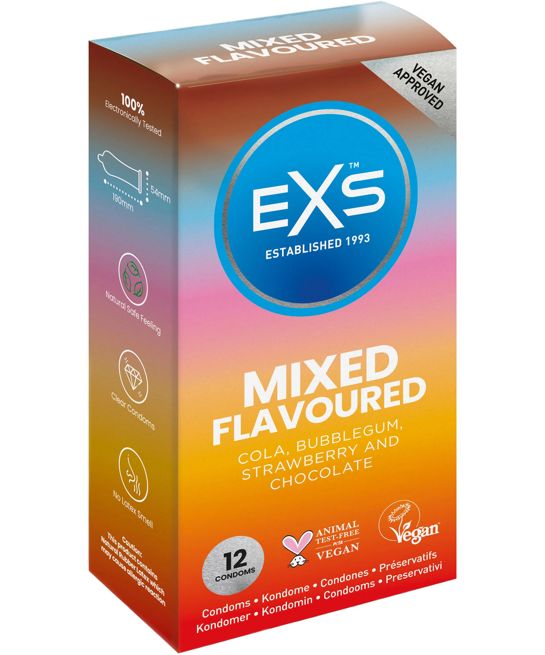 EXS Mixed Flavoured kondoomid (12 tk)