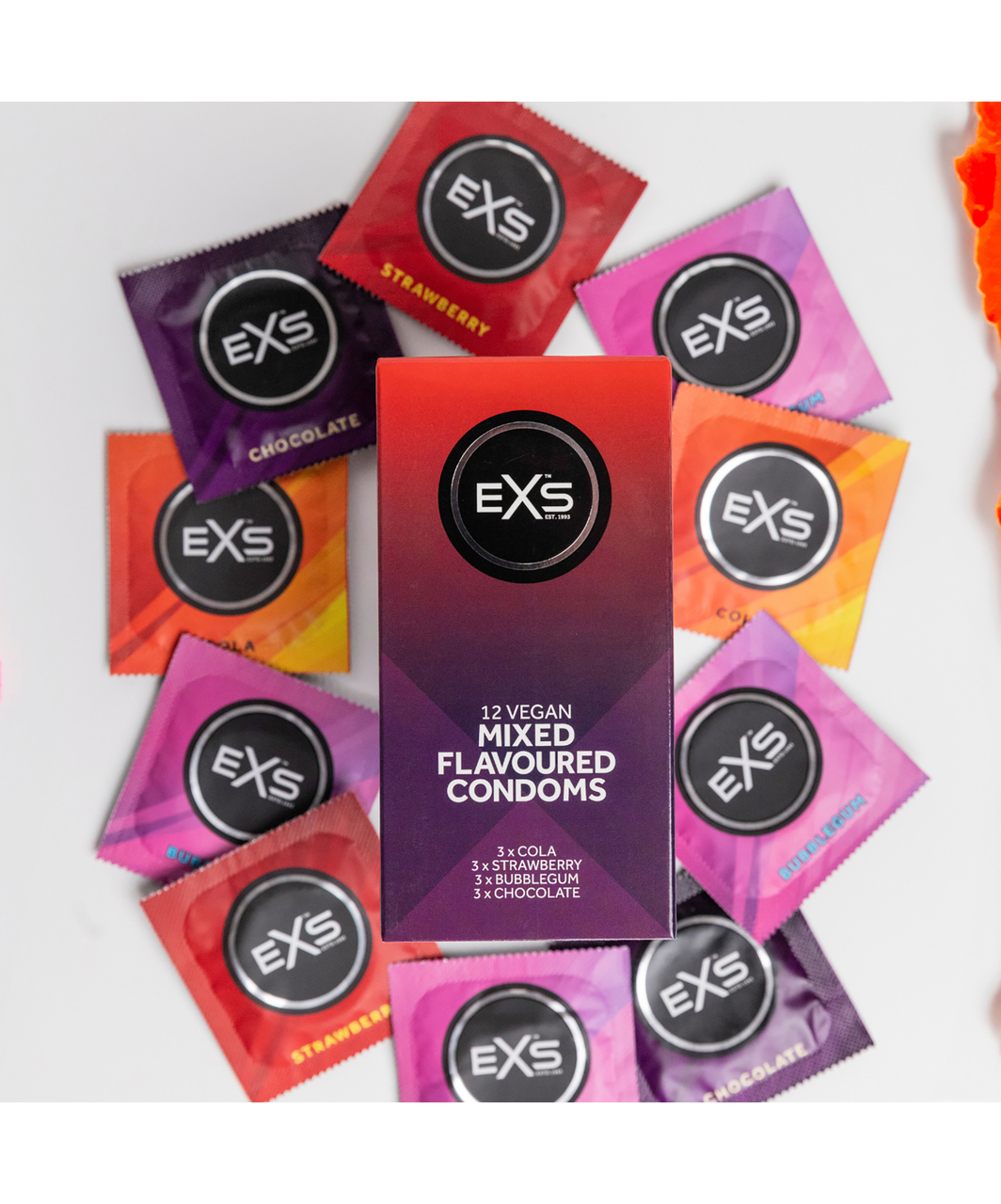 EXS Mixed Flavoured prezervatyvai (12 vnt.)