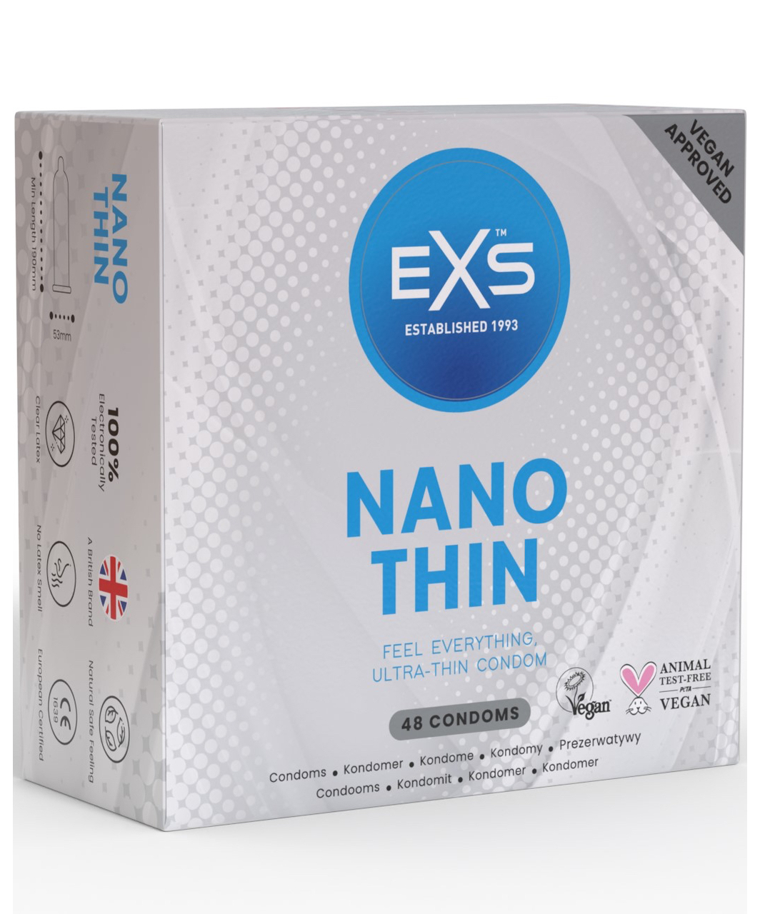 EXS Nano Thin prezervatīvi (48 / 100 gab.)