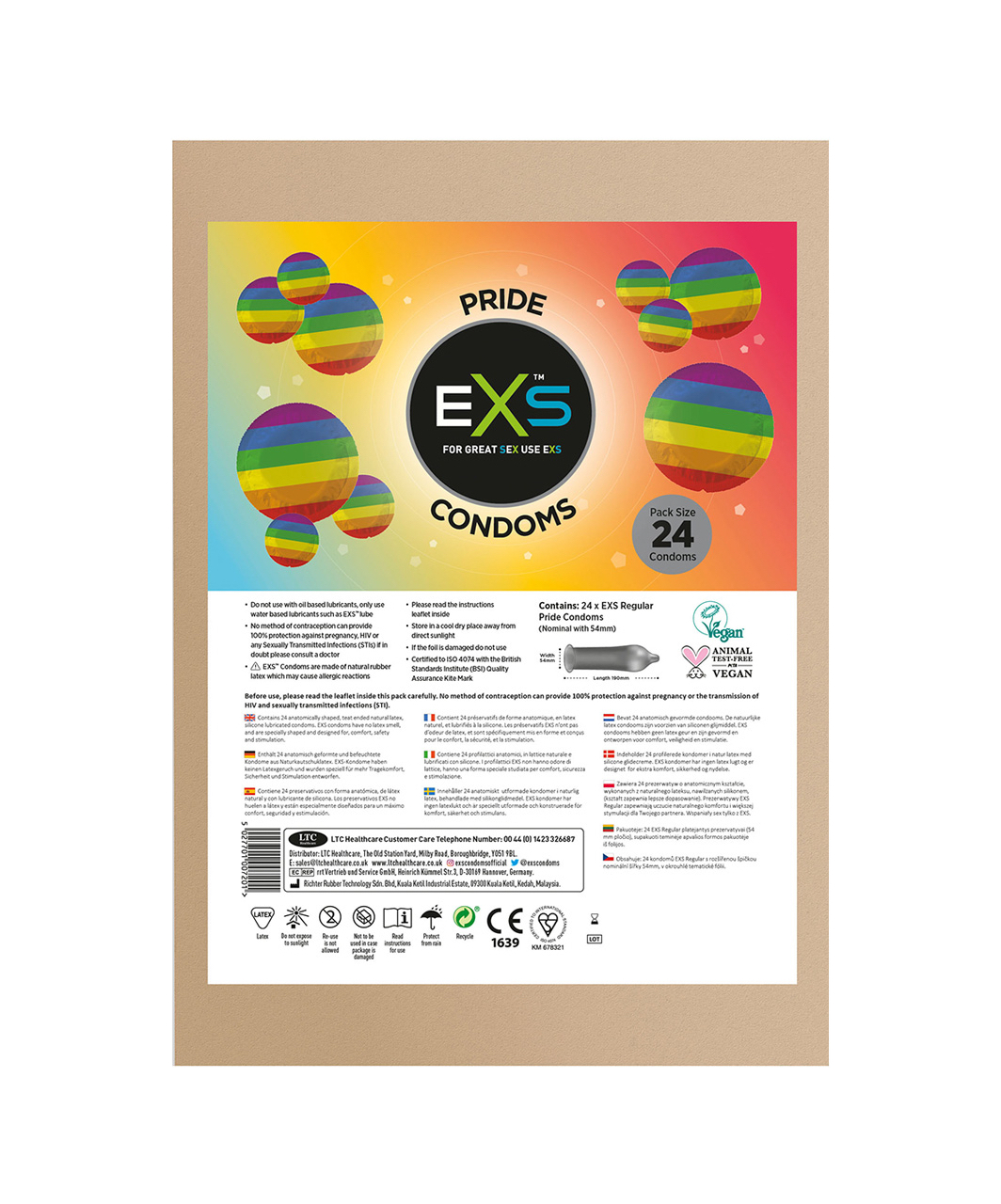 EXS Pride Condoms Envelope (24 tk)