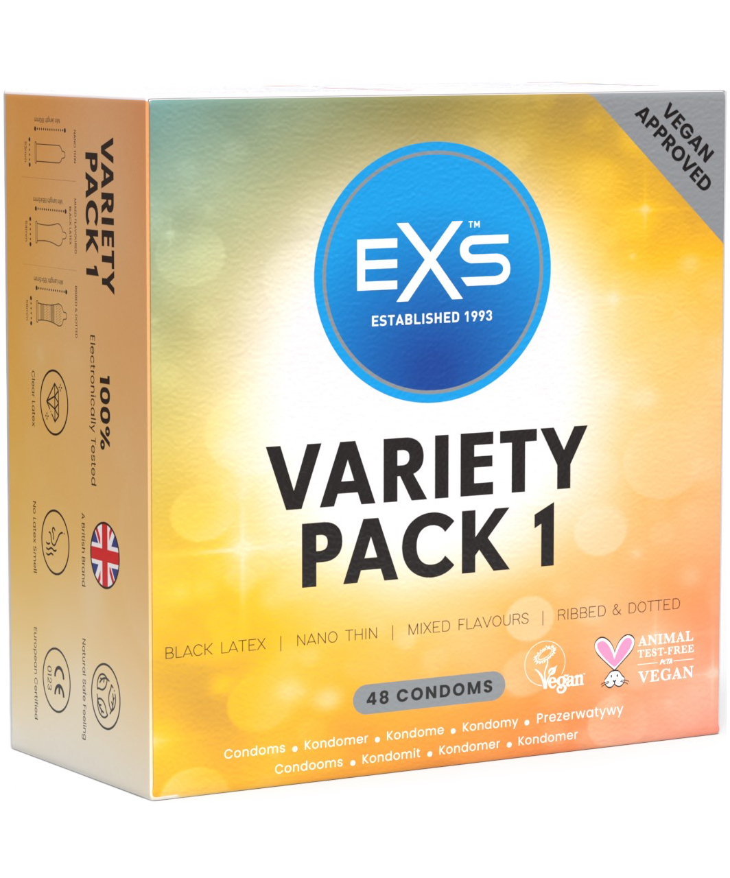 EXS Variety Pack 1 kondoomikomplekt (48 tk)