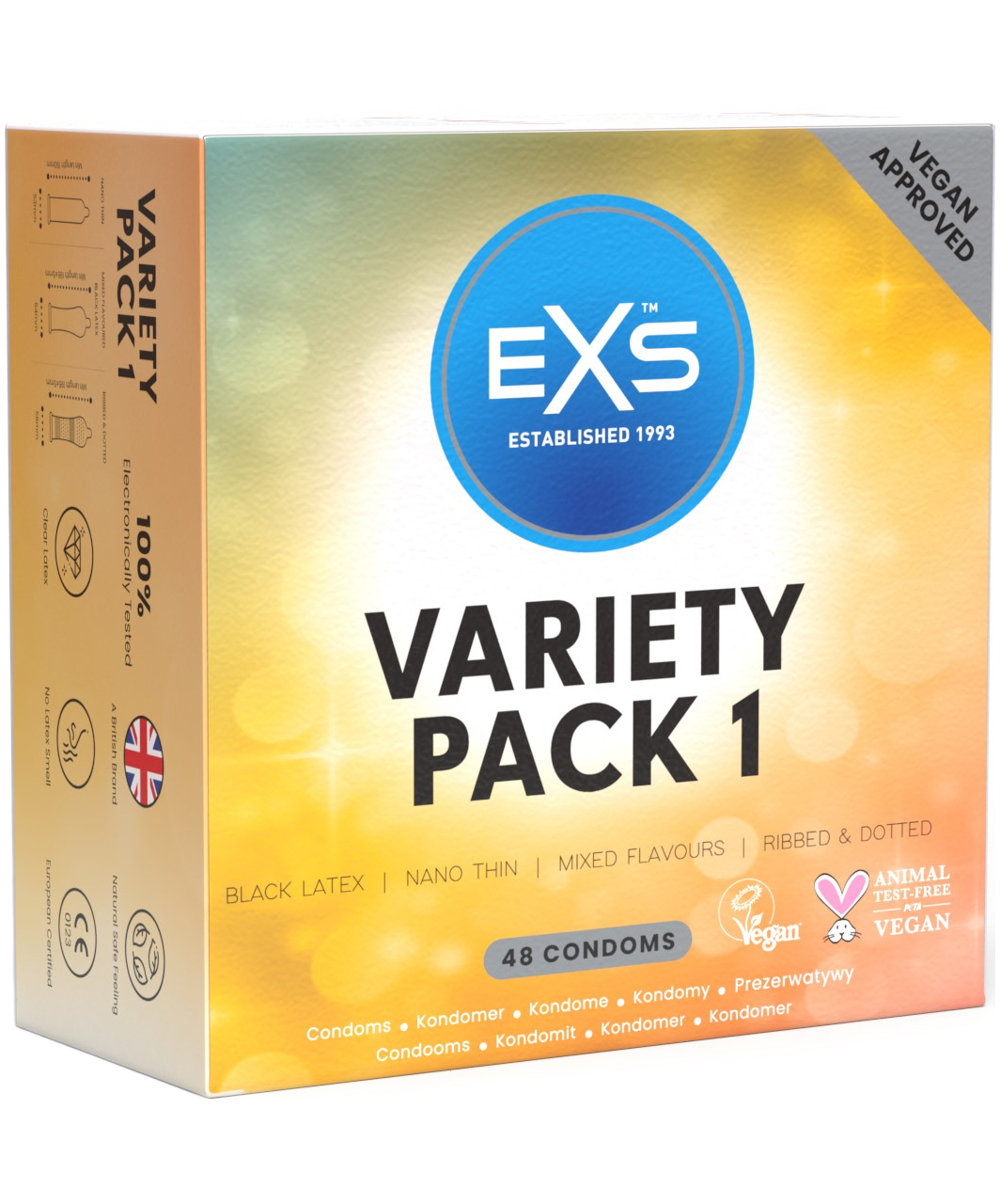 EXS Variety Pack 1 prezervatyvų rinkinys (48 vnt.)