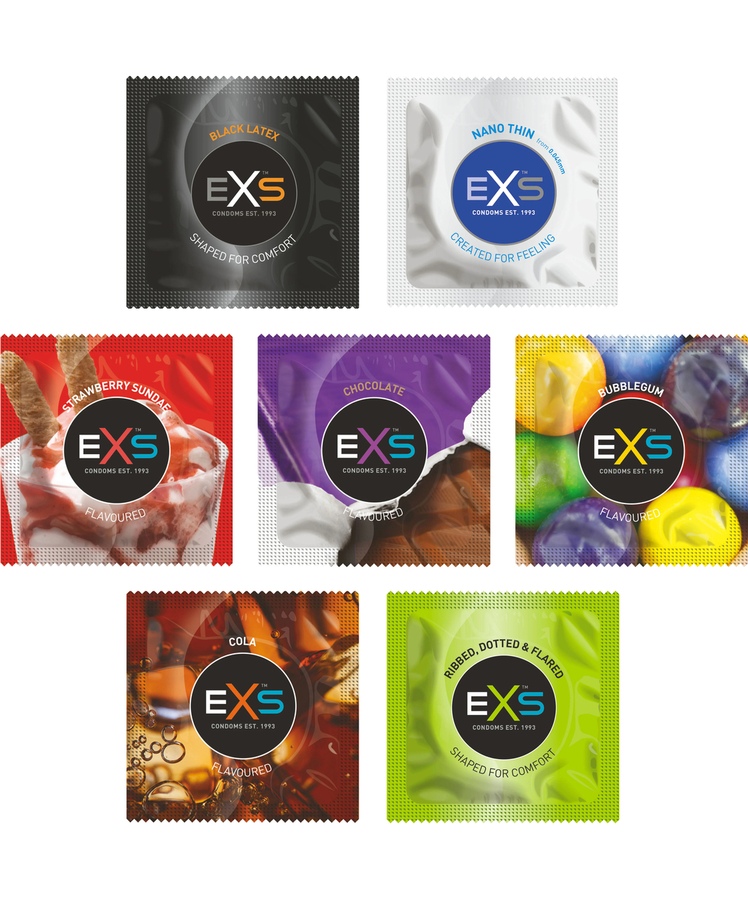 EXS Variety Pack 1 prezervatyvų rinkinys (48 vnt.)