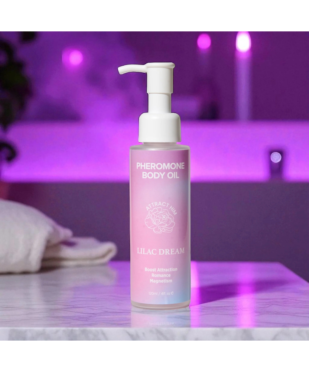 Eye Of Love Lilac Dream ķermeņa eļļa ar feromoniem sievietēm (120 ml)