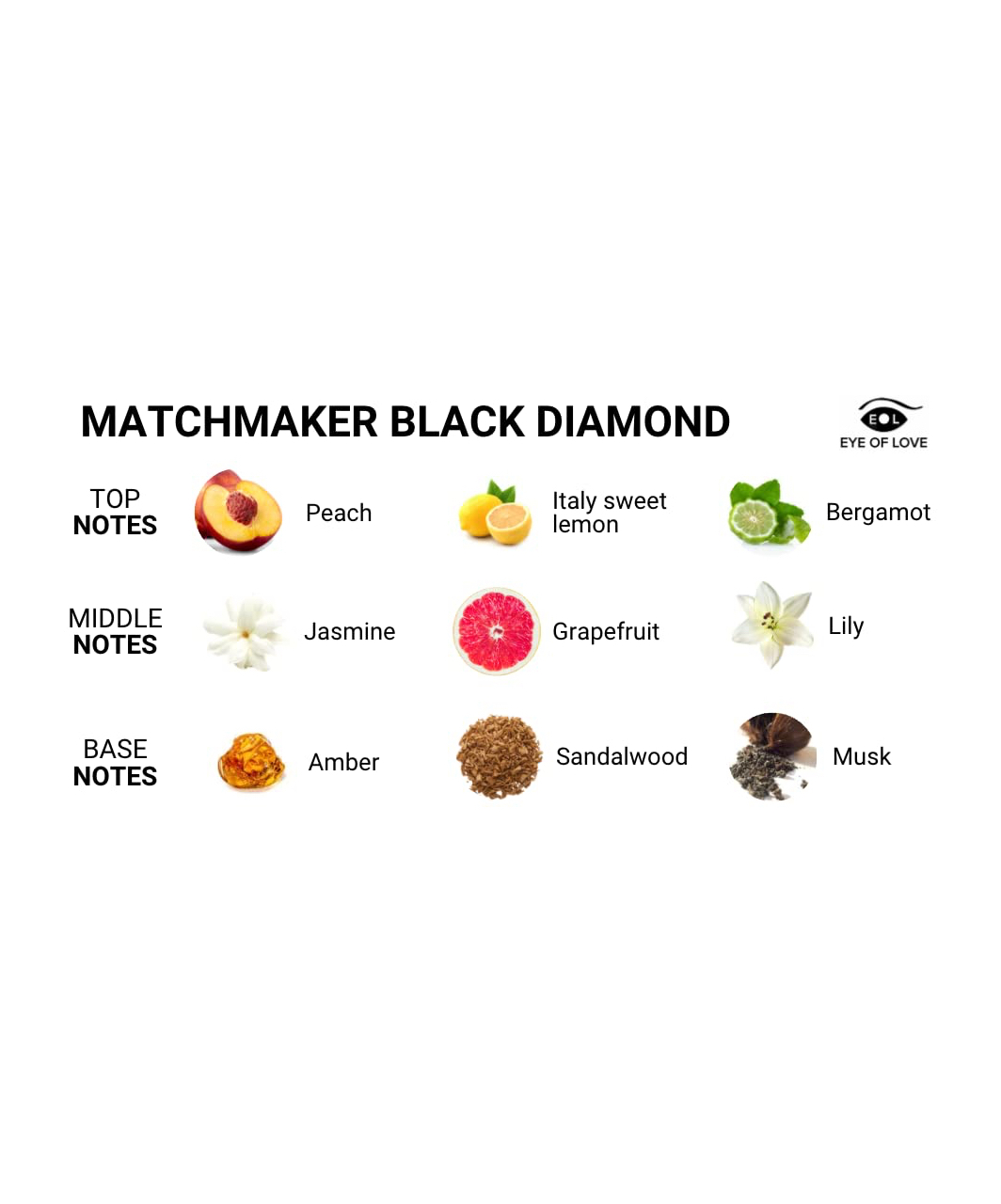 Eye Of Love x Matchmaker Black Diamond Pheromone Parfum To Attract Him (10 / 30 ml)