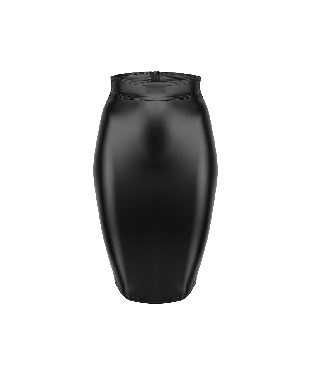 Noir Handmade black matte look pencil skirt