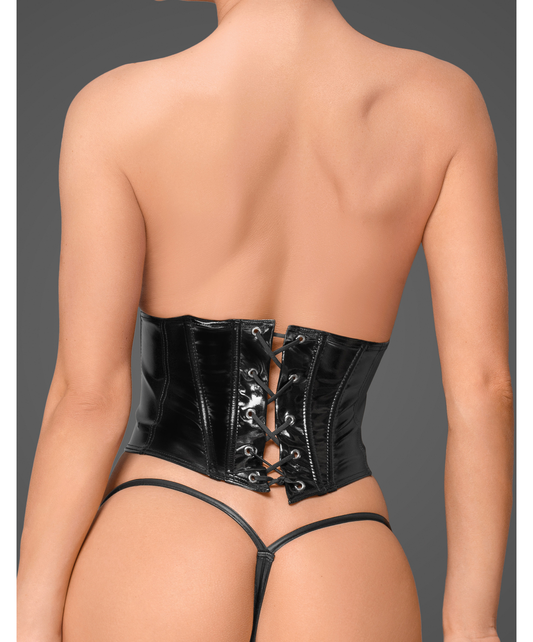 Noir Handmade black vinyl waist cincher