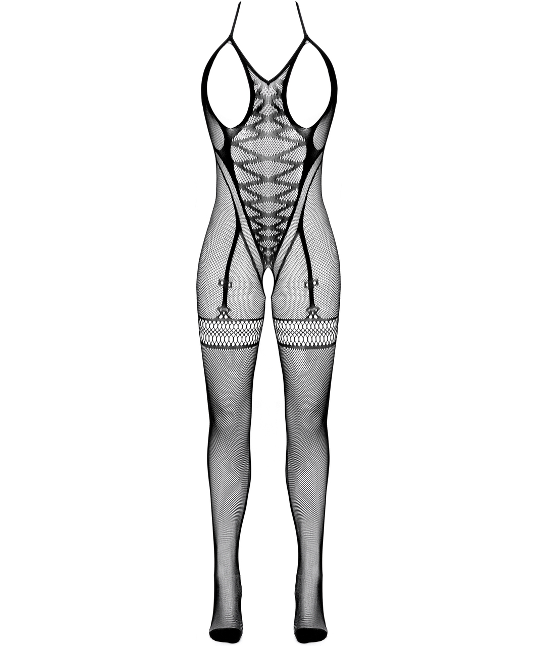 Fantasy by Cottelli czarne siateczkowe bodystocking