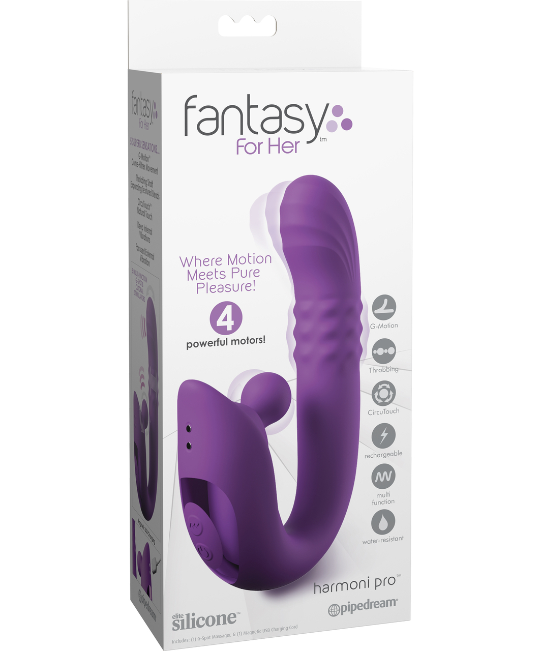 Fantasy For Her Harmoni Pro kustīgs vibrators ar klitora stimulatoru