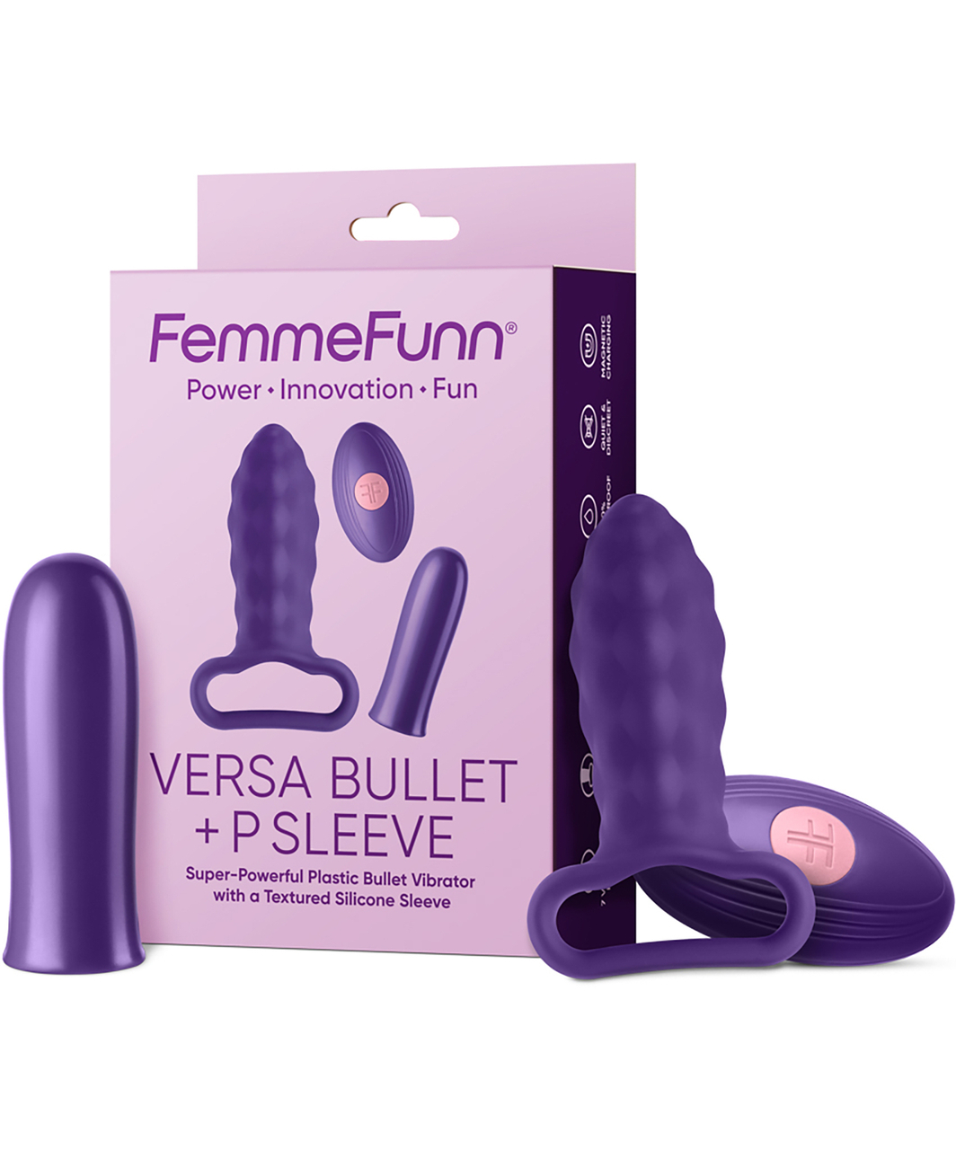 FemmeFunn Versa Bullet puldiga ja muhviga minivibraator