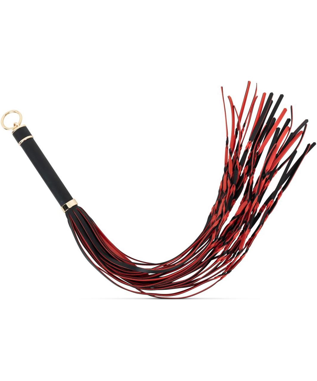 Fetish Collection Red and Black Leatherette Flogger