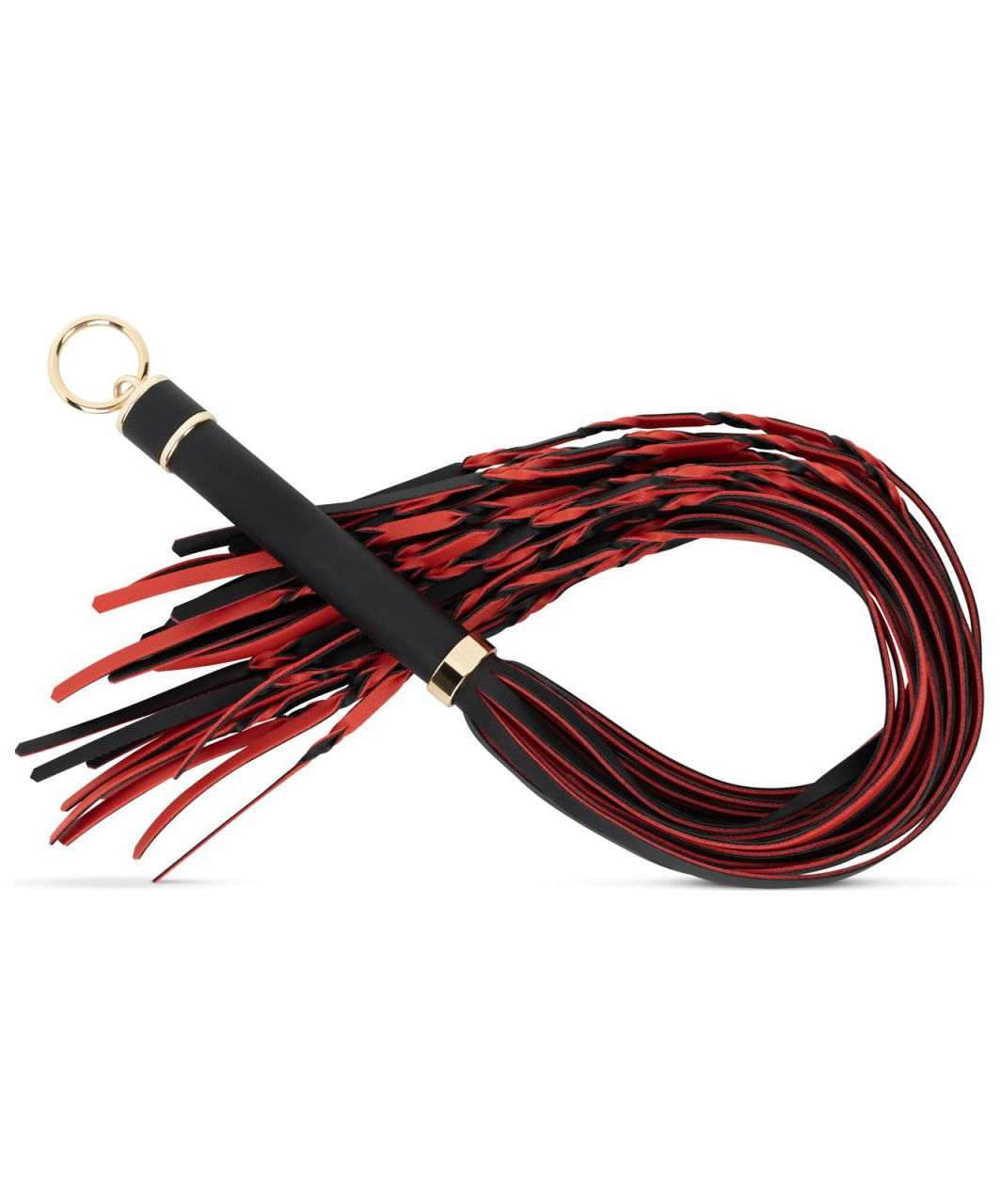 Fetish Collection Red and Black Leatherette Flogger