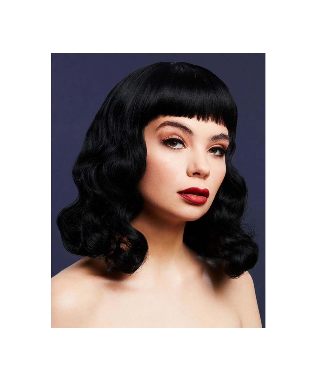 Fever Bettie Black Wig with Short Fringe