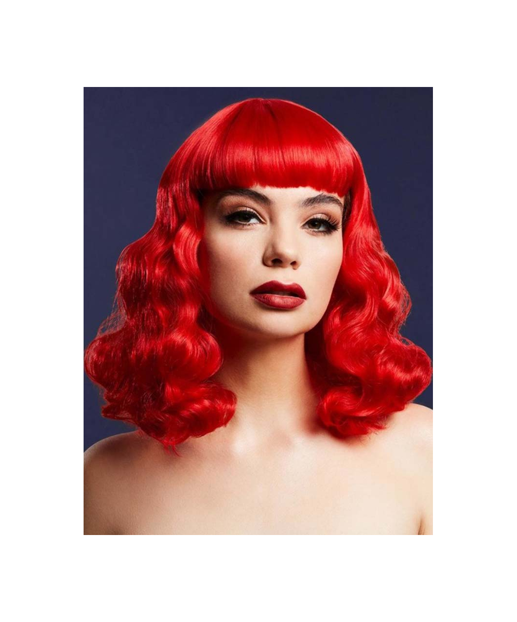 Fever Bettie Red Wig with Short Fringe