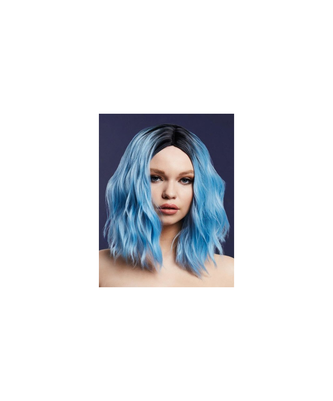 Fever Cara синий/чёрный короткий волнистый парик