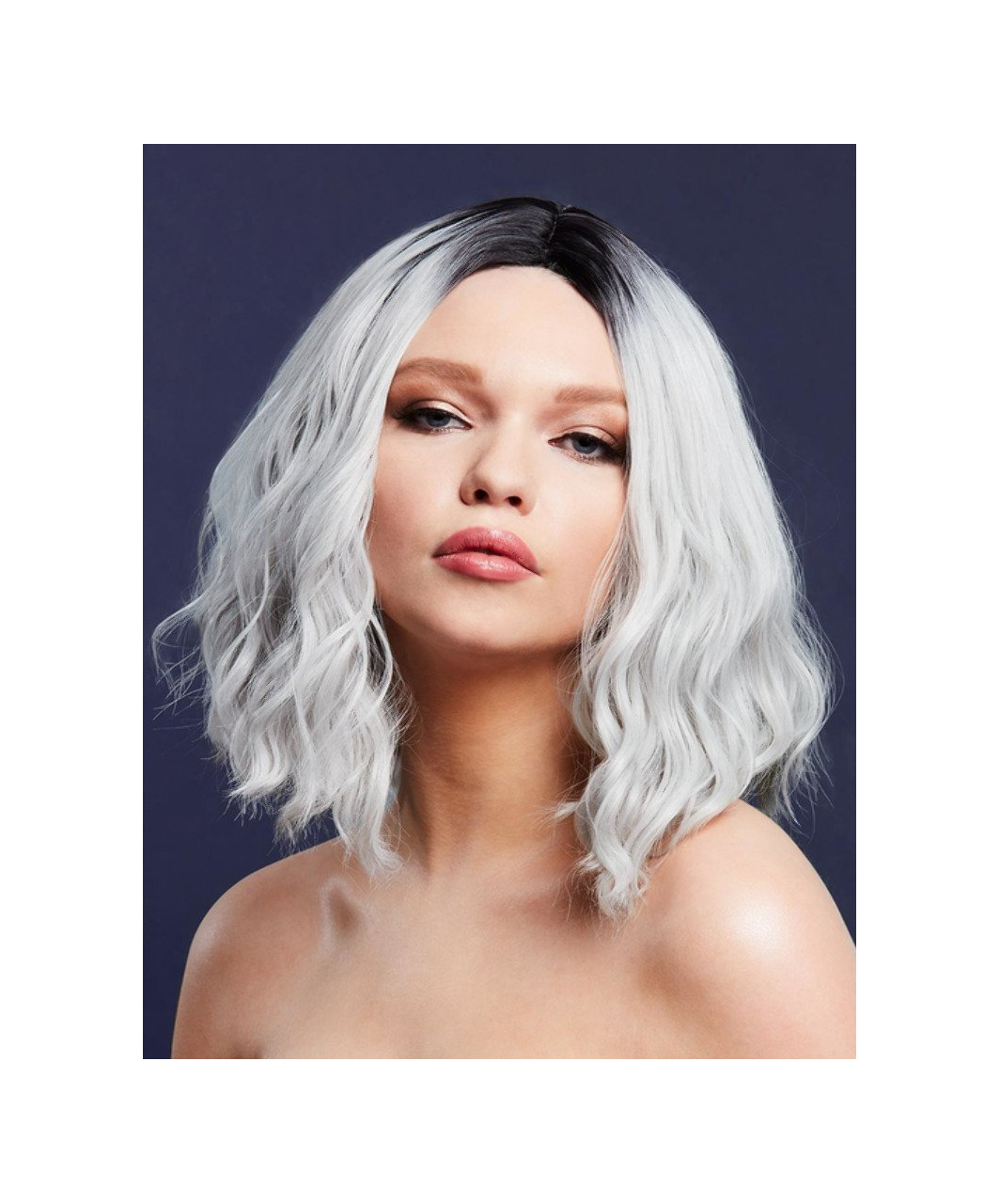 Fever Cara blonde/black ombre short wavy wig