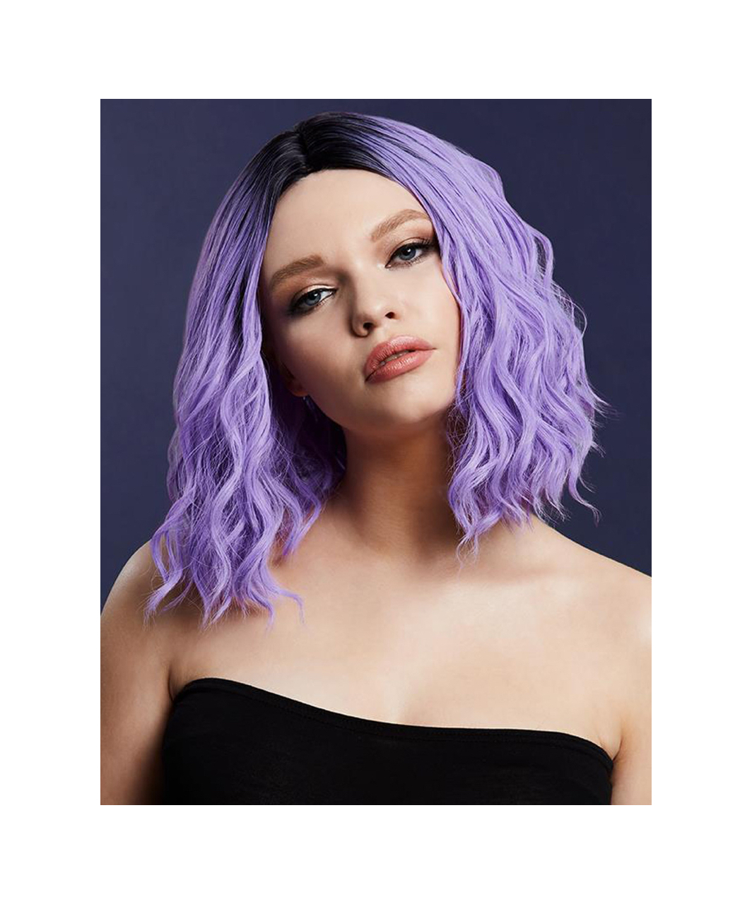 Fever Cara purple/black ombre short wavy wig