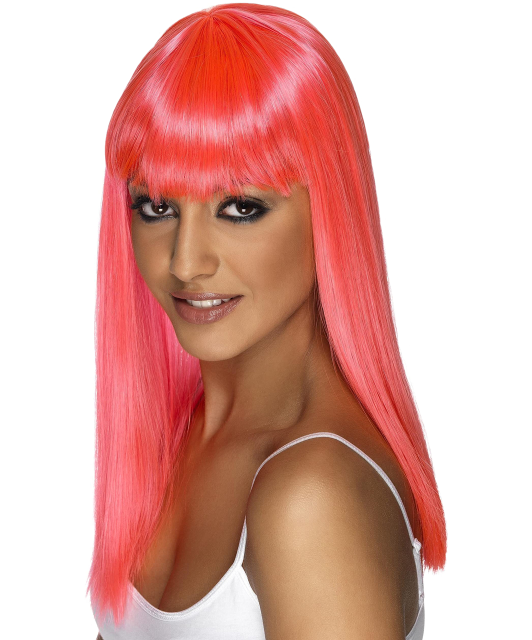 Fever Glamourama neon pink wig