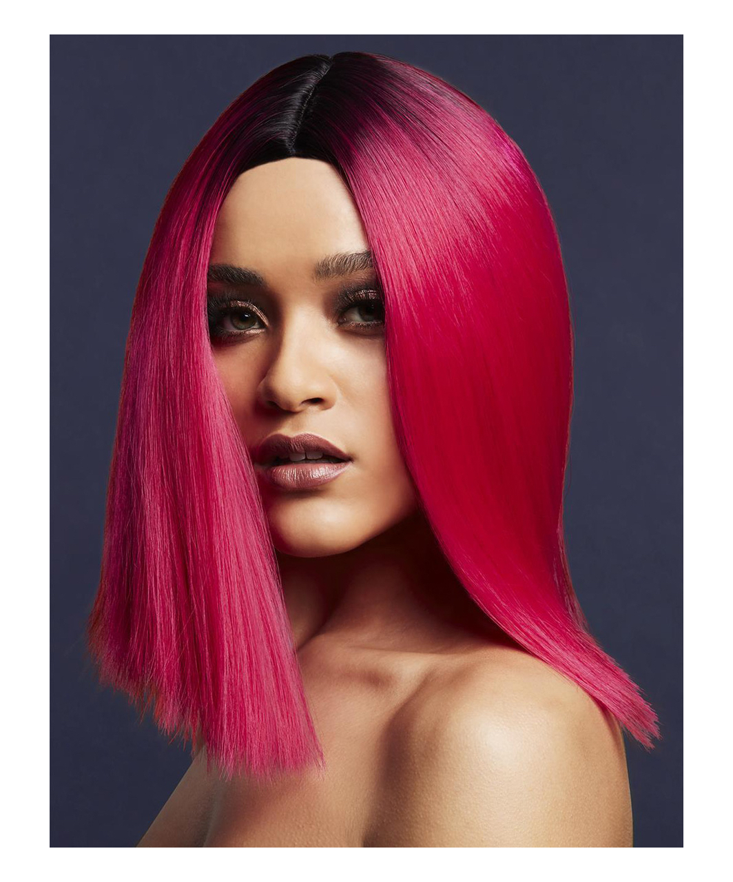 Fever Kylie bright pink/black ombre short wig