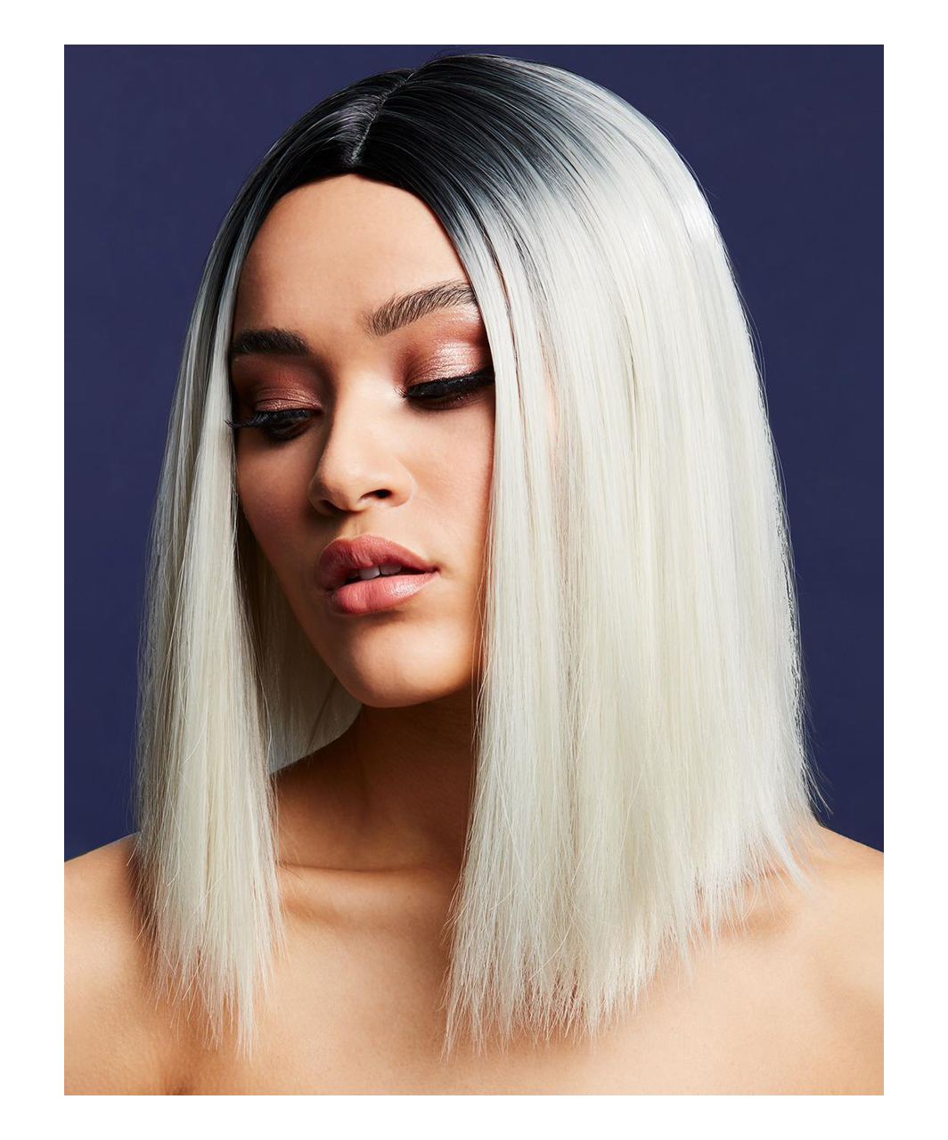 Fever Kylie platinum blond/black ombre short wig