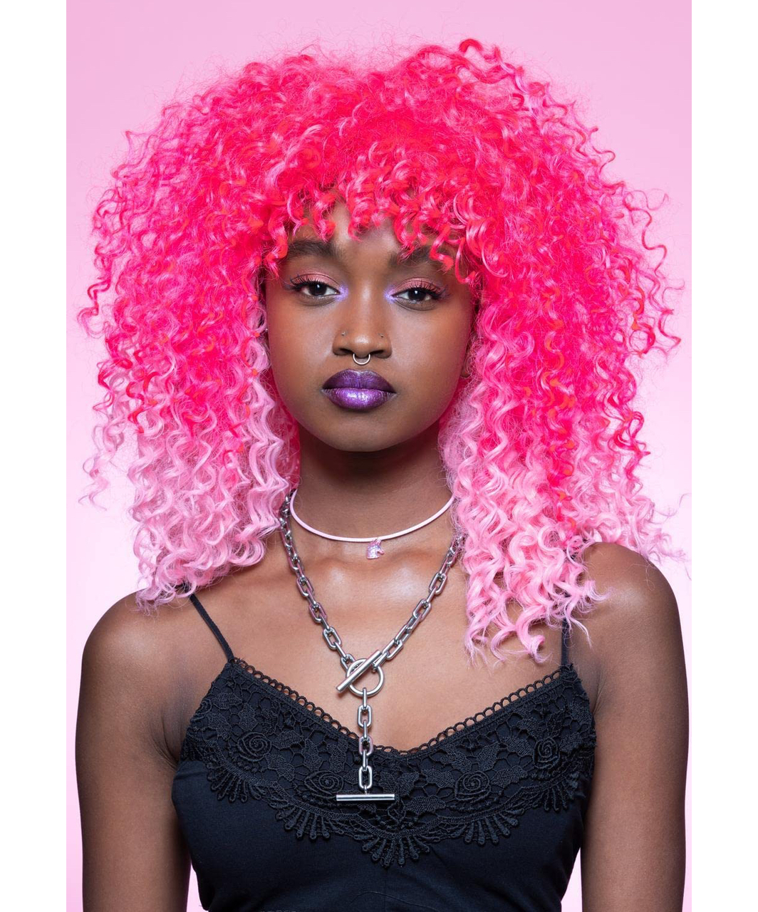 Fever Manic Panic Pink Passion Curl Girl розовый парик