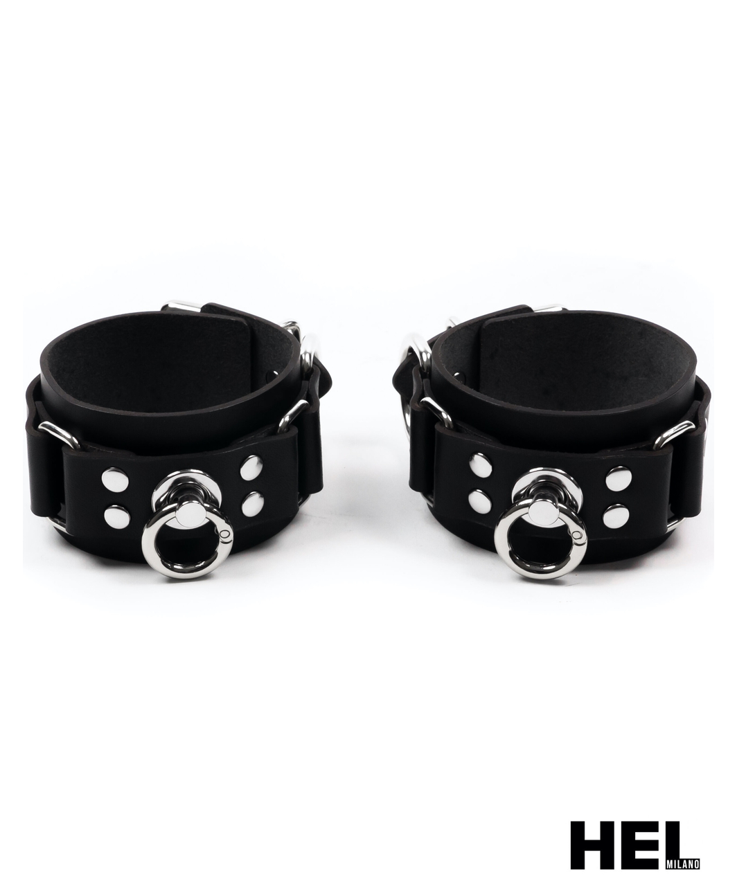 HEL Milano Leather Wrist/Ankle Cuffs in Black