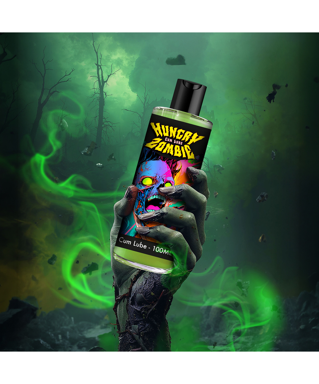 Fiction Cock Hungry Zombie zielony lubrykant 100 ml
